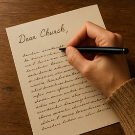 Writing a letter to the church-1
