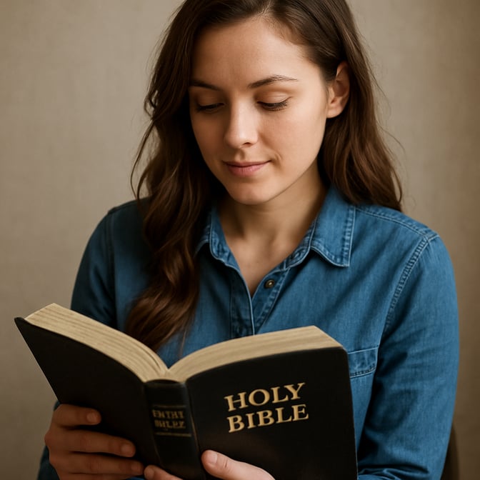 woman reading her bible
